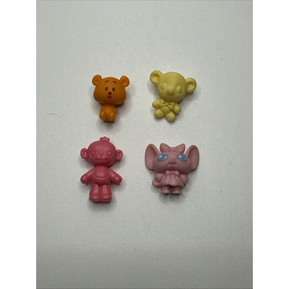 Authentic Littlest Pet Shop Accessory White pink Orange teddy bear mouse Monkey